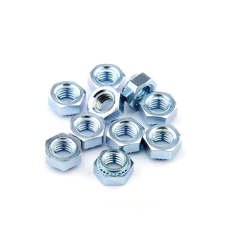 藍(lán)白鋅BOB六角壓鉚螺母